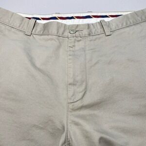 J Crew Essential Chino 34 (34x33.5) Mens Regular Flat Front Khaki Preppy